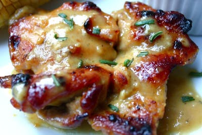 Amazing Sweet Mustard Baked Chicken