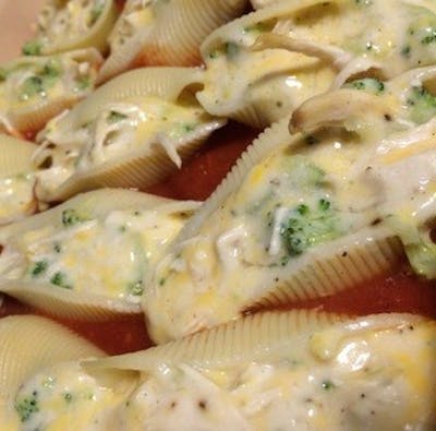 Chicken and Broccoli Stuffed Shells