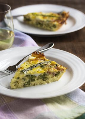 Asparagus and Bacon Crustless Quiche