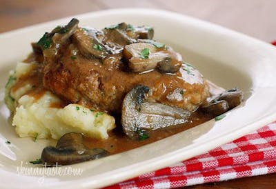 Skinny Salisbury Steak with Mushroom Gravy