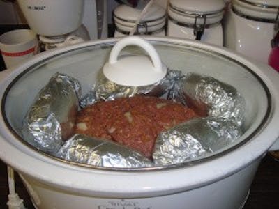 Crockpot Meatloaf & Potatoes