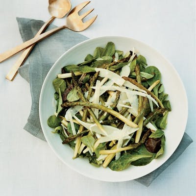 Spring Lettuce Salad with Roasted Asparagus