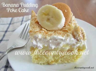 Banana Pudding Poke Cake