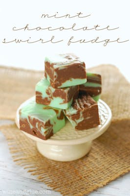 Mint Chocolate Swirl Fudge