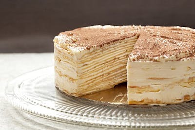 Mille-Crepe Tiramisu Birthday Cake