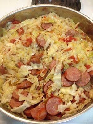 Fried Cabbage with Sausage