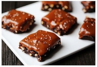 Salted Pretzel Caramel Brownies