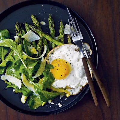 Grilled Asparagus Salad with Fried Eggs