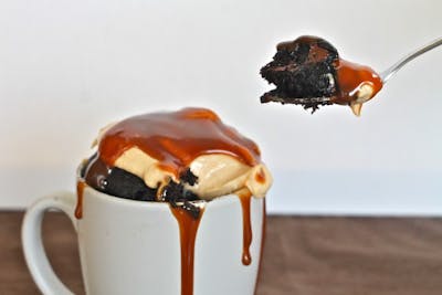 Chocolate Peanut Butter Mug Cake