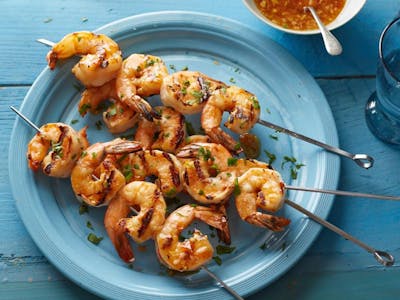 Grilled Shrimp with Chili Cocktail Sauce