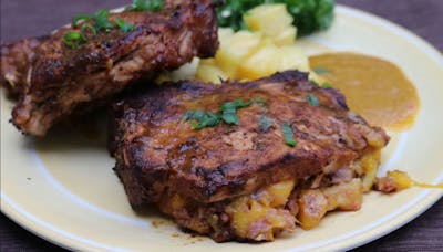 Fruit Stuffed Pork Chops