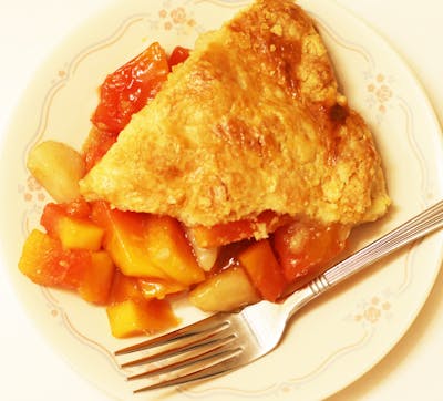 Papaya Pie with Shortbread Crust