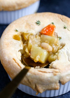 Rustic White Bean & Thyme Pot Pies